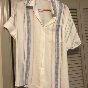 Striped button down shirt